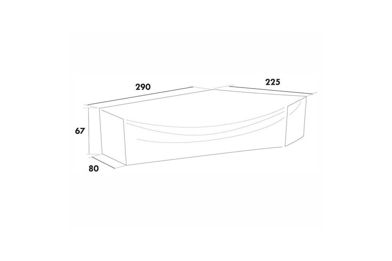Möbelskydd Hörngrupp Hillerstorp Himmelsnäs 290 x 225 x 67 cm Grå