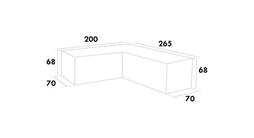 Möbelskydd Loungegrupp Hillerstorp Allround grå 200/265x70x68 cm - Grå - Utemöbler & utemiljö - Övrigt utemöbler - Möbelskydd - Överdrag utemöbler
