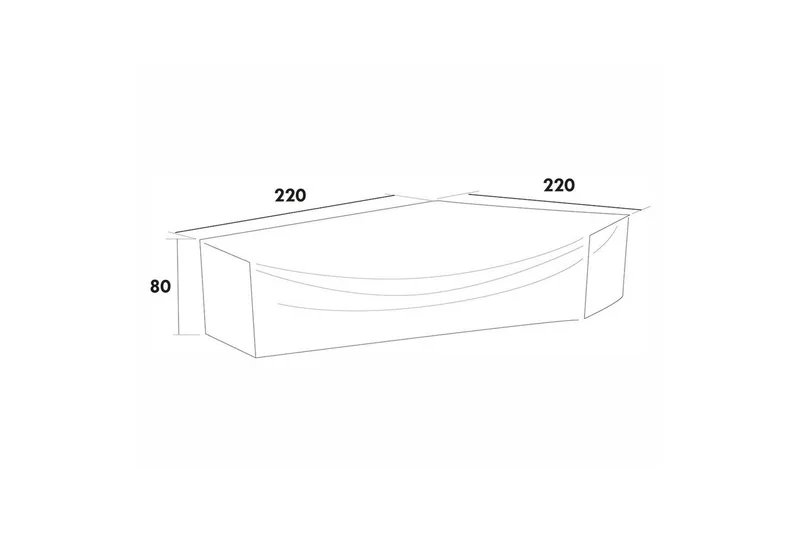 Möbelskydd Soffgrupp 220 x 220 x 80 cm, Grå