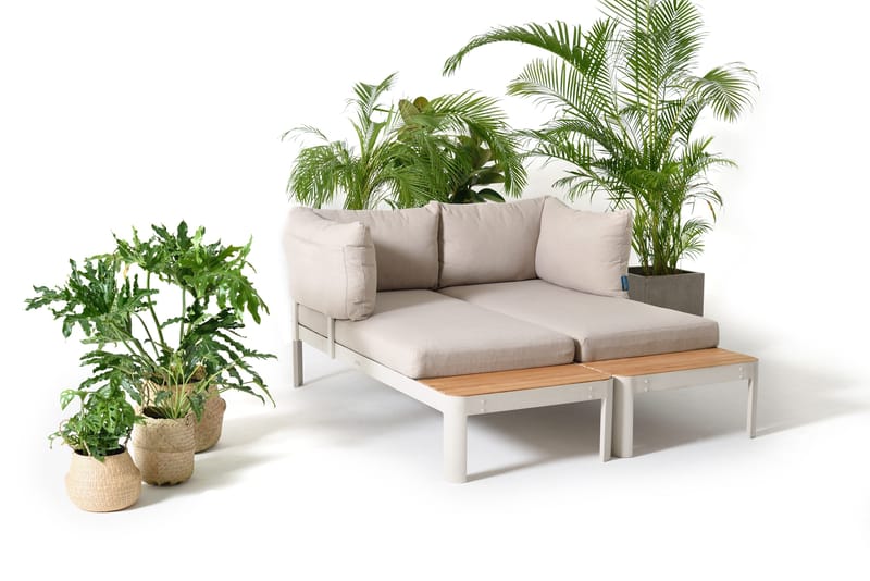 Modulset för utomhusbruk Portals 2x 2-sitssoffor - korallsand - Utemöbler & utemiljö - Loungemöbler - Loungeset & loungegrupp