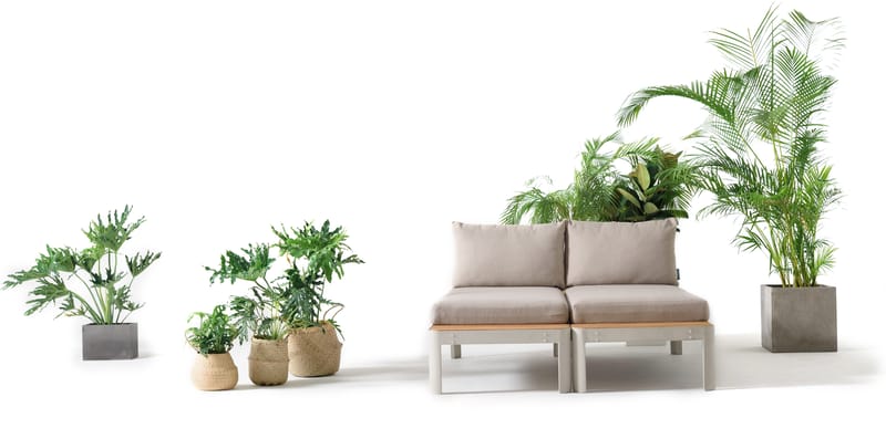 Modulset för utomhusbruk Portals 2x 2-sitssoffor - korallsand - Utemöbler & utemiljö - Loungemöbler - Loungeset & loungegrupp