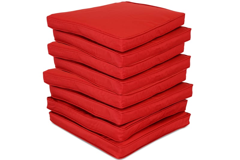 Klädsel till stolsdynor 8-pack - Röd - Utomhusklädslar - Klädselpaket utemöbler