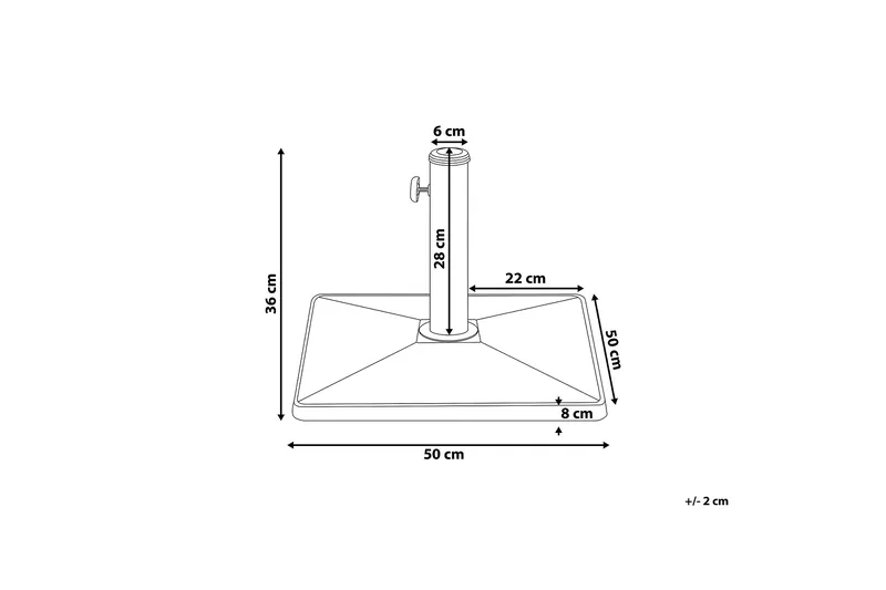 Concrete Parasollfot 50 cm - Svart - Utemöbler & utemiljö - Övrigt utemöbler - Tillbehör utemöbler - Parasollfot