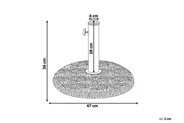 Concrete Parasollfot 47 cm - Vit - Utemöbler & utemiljö - Övrigt utemöbler - Tillbehör utemöbler - Parasollfot