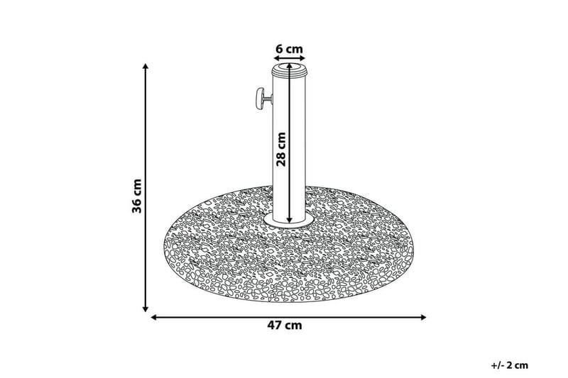 Parasollfot Concrete 47 cm - Vit - Parasollfot