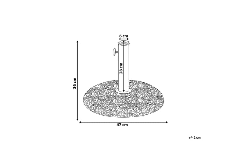 Parasollfot Concrete 47 cm - Vit - Parasollfot