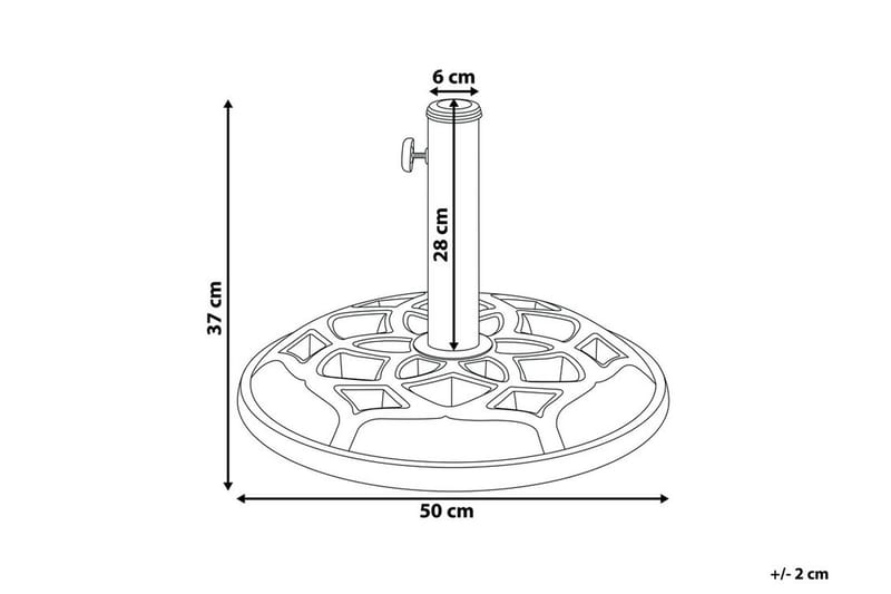 Parasollfot Concrete 50 cm - Svart - Parasollfot