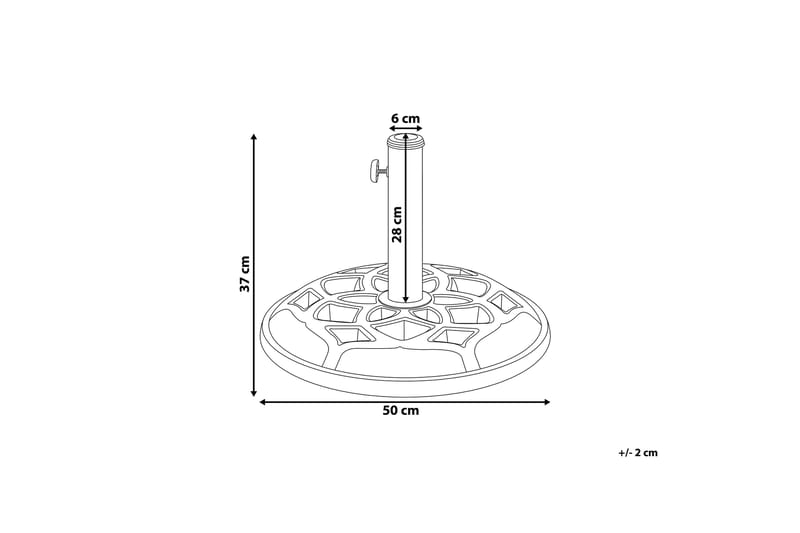 Parasollfot Concrete 50 cm - Svart - Parasollfot