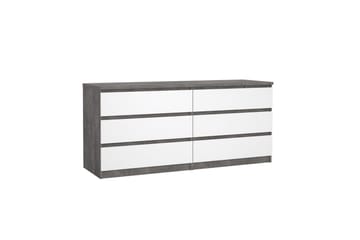 Salomns Byrå 70,1 cm - Oxidbetong/vit högglans - Förvaring - Förvaringsmöbler - Byrå