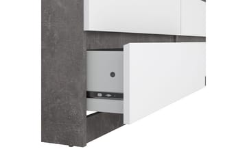 Salomns Byrå 70,1 cm - Oxidbetong/vit högglans - Förvaring - Förvaringsmöbler - Byrå