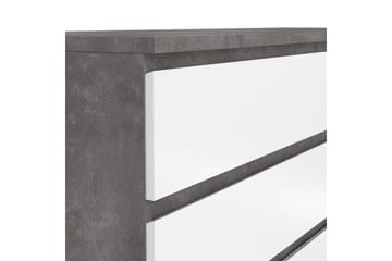 Salomns Byrå 70,1 cm - Oxidbetong/vit högglans - Förvaring - Förvaringsmöbler - Byrå