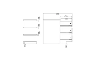 Salomns Byrå 70,1 cm - Vit - Förvaring - Förvaringsmöbler - Byrå