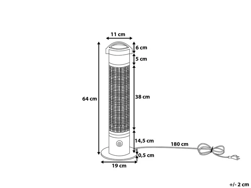 Vezuvio Infravärmare - Svart - Utemöbler & utemiljö - Balkong & altan - Altanvärme - Infravärmare