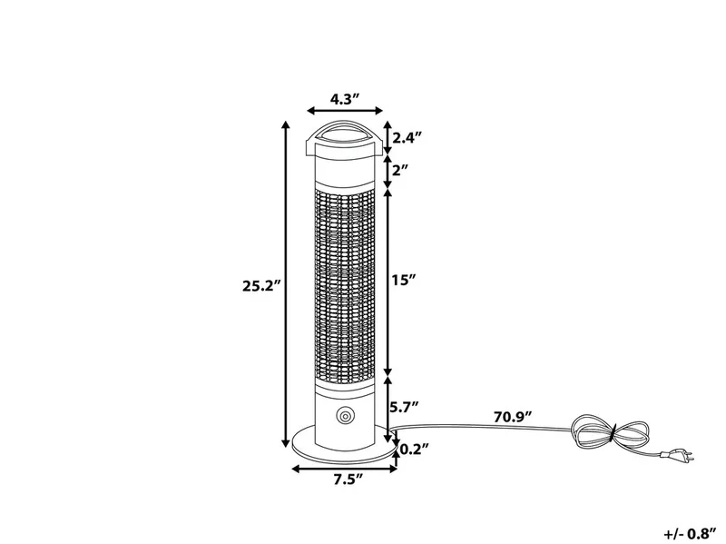 Vezuvio Infravärmare - Svart - Utemöbler & utemiljö - Balkong & altan - Altanvärme - Infravärmare
