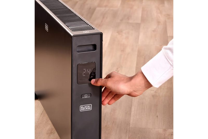 Konvektorelement Black+Decker Digital 2000W Svart - Svart - Utemöbler & utemiljö - Balkong & altan - Altanvärme - Värmefläkt