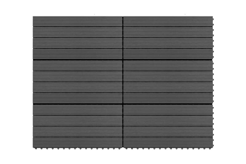Markplattor 6 st WPC 60x30 cm 1,08 m² svart - Trall - Trall balkong