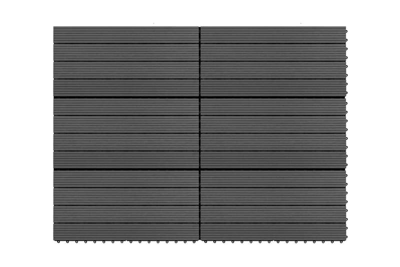 Markplattor 6 st WPC 60x30 cm 1,08 m² svart - Trall - Trall balkong