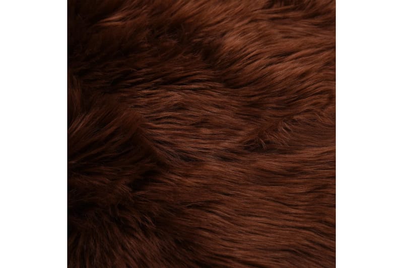 Matta 60x90 cm konstgjort fårskinn brun - Brun - Plastmatta balkong - Plastmatta