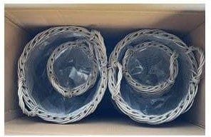 Planteringskorg EGG planteringskorgar 4 stycken 2-set - grå - Utemöbler & utemiljö - Balkong & altan - Balkongodling - Blomlåda & balkonglåda