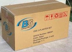 Planteringskorg ENS runda planteringskorgar 2 stycken 3-set - grå - Utemöbler & utemiljö - Balkong & altan - Balkongodling - Blomlåda & balkonglåda