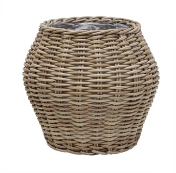 Planteringskorg LEMMER runda planteringskorgar 2-pack - grå - Utemöbler & utemiljö - Balkong & altan - Balkongodling - Blomlåda & balkonglåda