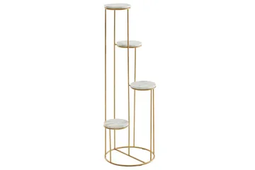 Stående hylla Wohnling Äkta marmortopp blomma ståtlig metallbas modern - Utemöbler & utemiljö - Balkong & altan - Balkongodling