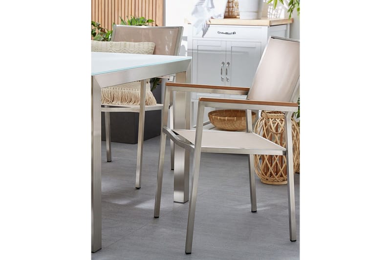 Bacoli Karmstol Utomhus - Beige/Silver - Utemöbler & utemiljö - Balkong & altan - Balkongmöbler - Balkongstol