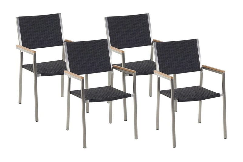 Bacoli Karmstol Utomhus - Svart/Silver - Utemöbler & utemiljö - Balkong & altan - Balkongmöbler - Balkongstol