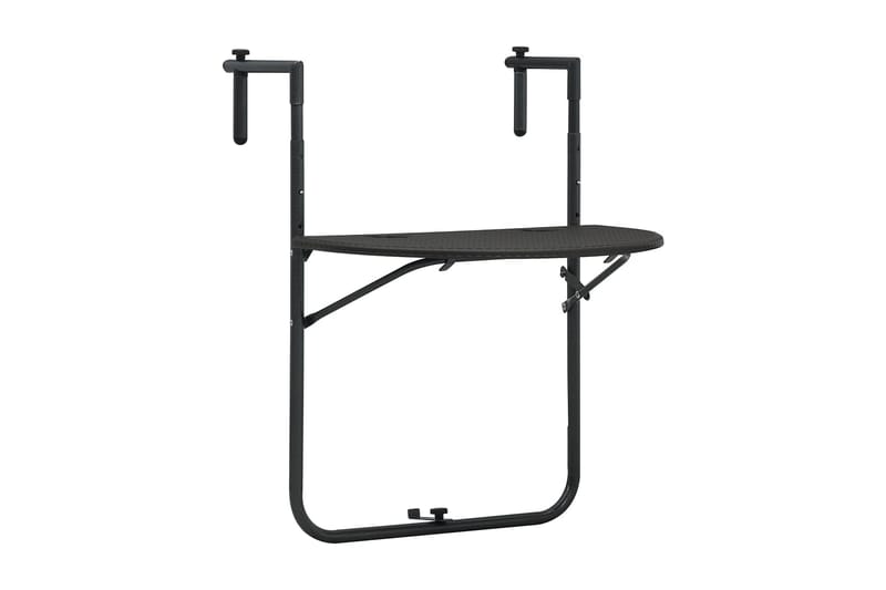 Balkongbord brun 60x64x83,5 cm plast konstrotting - Brun - Balkongbord