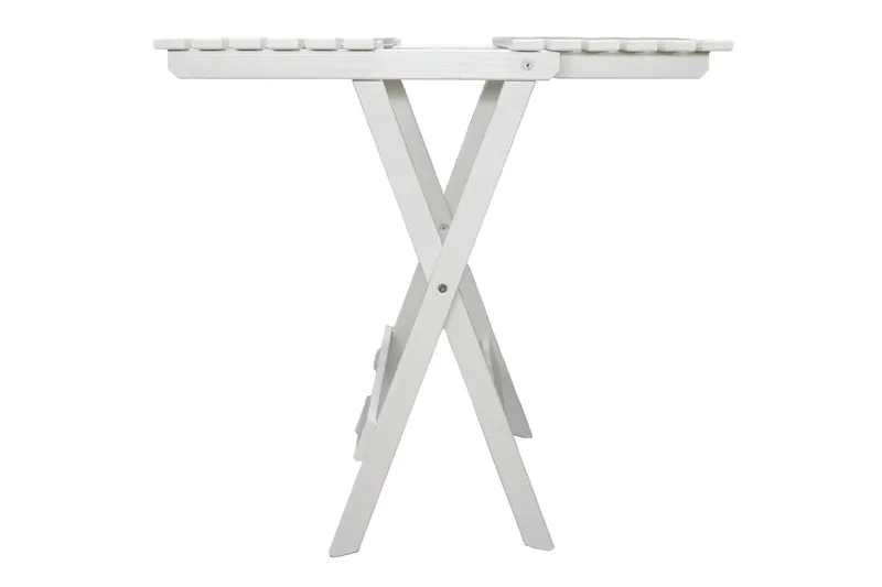 CALAYAN Klappbord och Cafébord Utomhus 65 cm Trä - Vit - Utemöbler & utemiljö - Balkong & altan - Balkongmöbler - Balkongbord