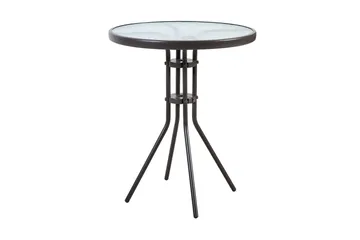 Dublin Runt Cafébord och Bistrobord Utomhus 60 cm Glas - Brun - Utemöbler & utemiljö - Balkong & altan - Balkongmöbler - Balkongbord