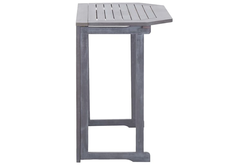Hopfällbart balkongbord 90x50x74 cm massivt akaciaträ - Grå - Balkongbord