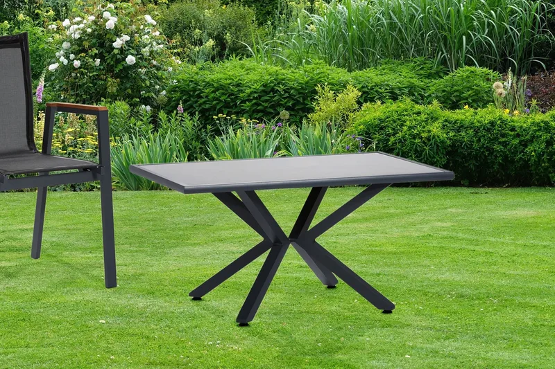 Narellan Balkongbord och Cafébord 150 cm Aluminium - Svart - Utemöbler & utemiljö - Balkong & altan - Balkongmöbler - Balkongbord