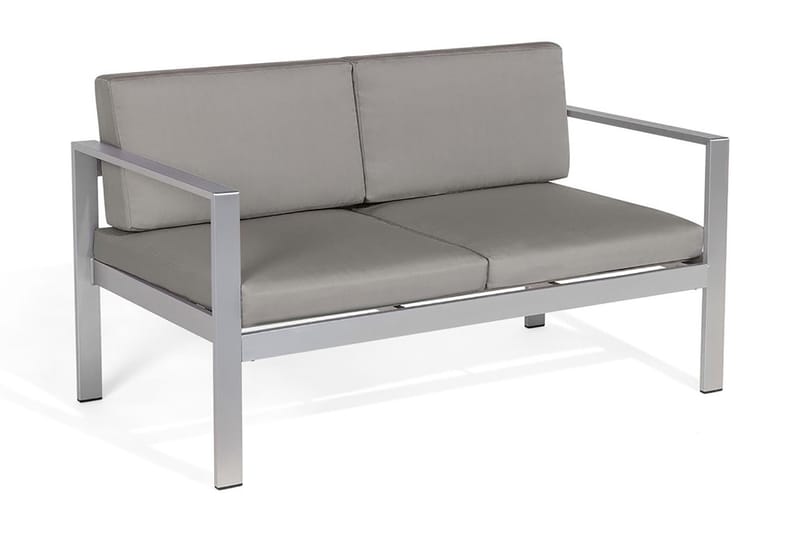 Trädgårdssoffa Tirrena 142 cm - Grå - Loungesoffor - Balkongsoffa - Utesoffa