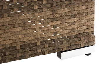 Wisconsin Premium 2-sits Loungesoffa utomhus – Utesoffa i Konstrotting för balkong - Sand Beige / Svarta dynor - Utemöbler & utemiljö - Balkong & altan - Balkongmöbler - Balkongsoffa