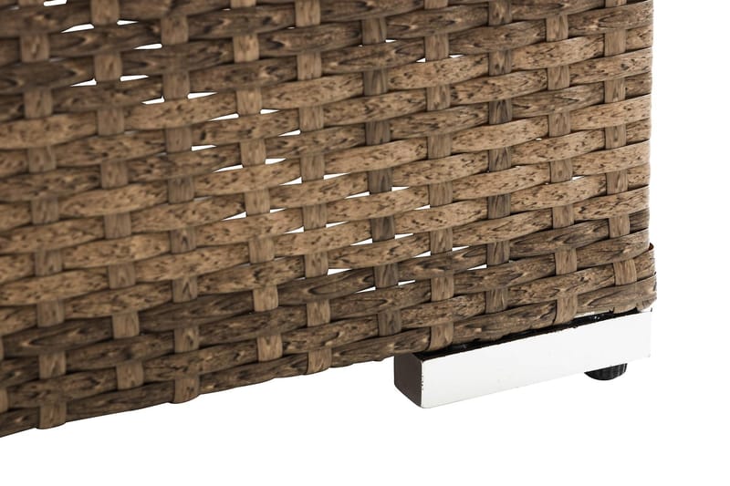 Wisconsin Premium 2-sits Loungesoffa utomhus – Utesoffa i Konstrotting för balkong - Sand Beige / Svarta dynor - Utemöbler & utemiljö - Balkong & altan - Balkongmöbler - Balkongsoffa