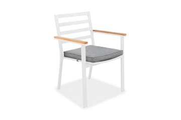 Karmstol Utomhus Oliver m Dyna - Vit/Teak/Grå - Utemöbler & utemiljö - Balkong & altan - Balkongmöbler - Balkongstol