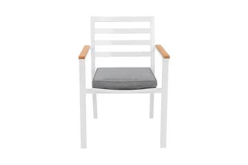 Karmstol Utomhus Oliver m Dyna - Vit/Teak/Grå - Utemöbler & utemiljö - Balkong & altan - Balkongmöbler - Balkongstol