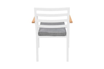 Karmstol Utomhus Oliver m Dyna - Vit/Teak/Grå - Utemöbler & utemiljö - Balkong & altan - Balkongmöbler - Balkongstol
