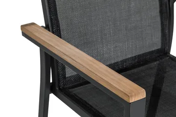 Las Vegas Stapelstol Utomhus - Svart/Teak - Utemöbler & utemiljö - Balkong & altan - Balkongmöbler - Balkongstol