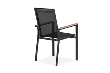 Las Vegas Stapelstol Utomhus - Svart/Teak - Utemöbler & utemiljö - Balkong & altan - Balkongmöbler - Balkongstol