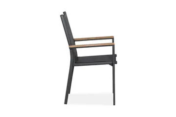 Las Vegas Stapelstol Utomhus - Svart/Teak - Utemöbler & utemiljö - Balkong & altan - Balkongmöbler - Balkongstol