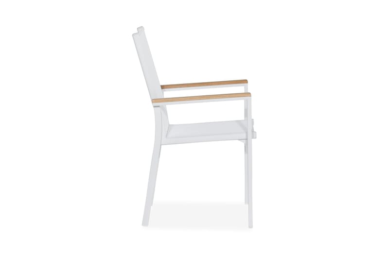 Las Vegas Stapelstol Utomhus - Teak/Vit - Utemöbler & utemiljö - Balkong & altan - Balkongmöbler - Balkongstol