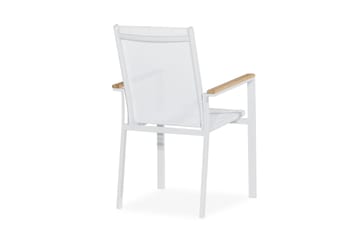 Las Vegas Stapelstol Utomhus - Teak/Vit - Utemöbler & utemiljö - Balkong & altan - Balkongmöbler - Balkongstol