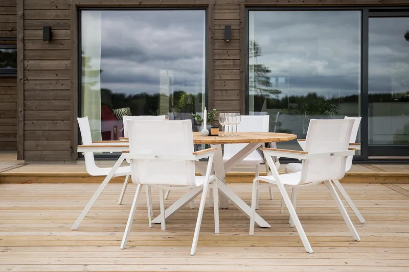 Mexico Karmstol Utomhus Stapelbar - Vit - Utemöbler & utemiljö - Balkong & altan - Balkongmöbler - Balkongstol