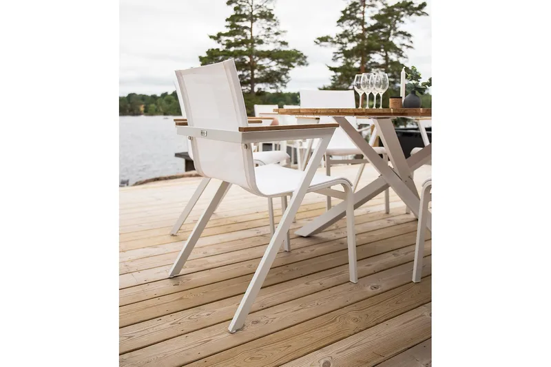 Mexico Karmstol Utomhus Stapelbar - Vit - Utemöbler & utemiljö - Balkong & altan - Balkongmöbler - Balkongstol