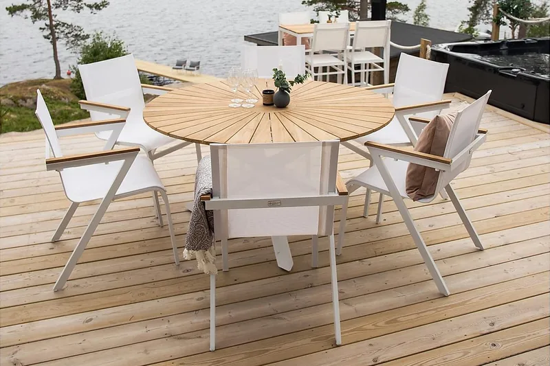 Mexico Karmstol Utomhus Stapelbar - Vit - Utemöbler & utemiljö - Balkong & altan - Balkongmöbler - Balkongstol