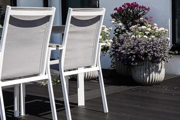 Parma Karmstol Utomhus Stapelbar - Vit/Grå - Utemöbler & utemiljö - Balkong & altan - Balkongmöbler - Balkongstol