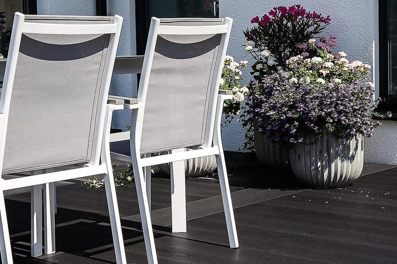 Parma Karmstol Utomhus Stapelbar - Vit/Grå - Utemöbler & utemiljö - Balkong & altan - Balkongmöbler - Balkongstol