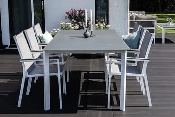 Parma Karmstol Utomhus Stapelbar - Vit/Grå - Utemöbler & utemiljö - Balkong & altan - Balkongmöbler - Balkongstol